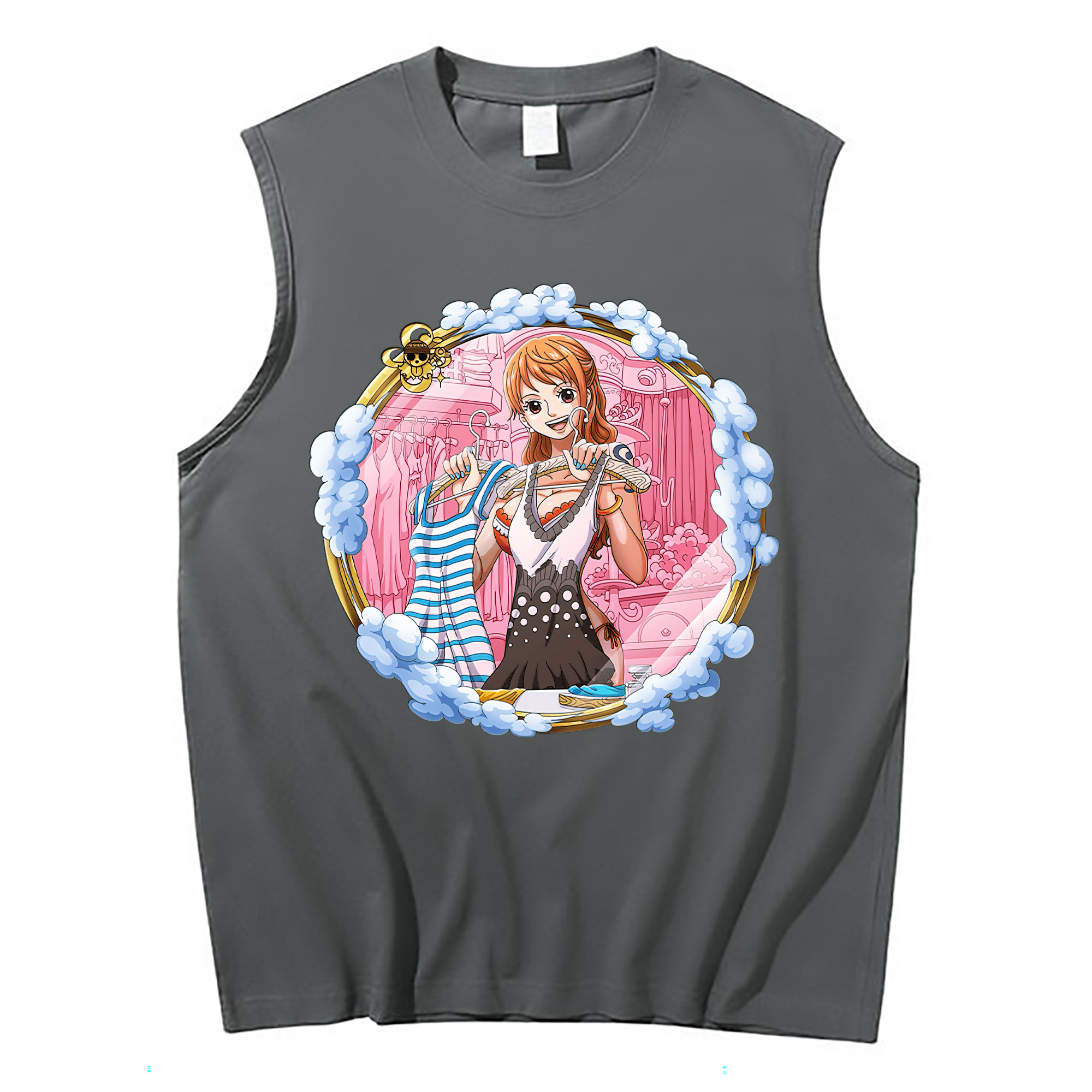 ワンピース ナミ ONE PIECE Nami コットン100％タンクトップ（フロントプリント）